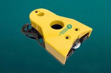 A yellow and black electrical rov device